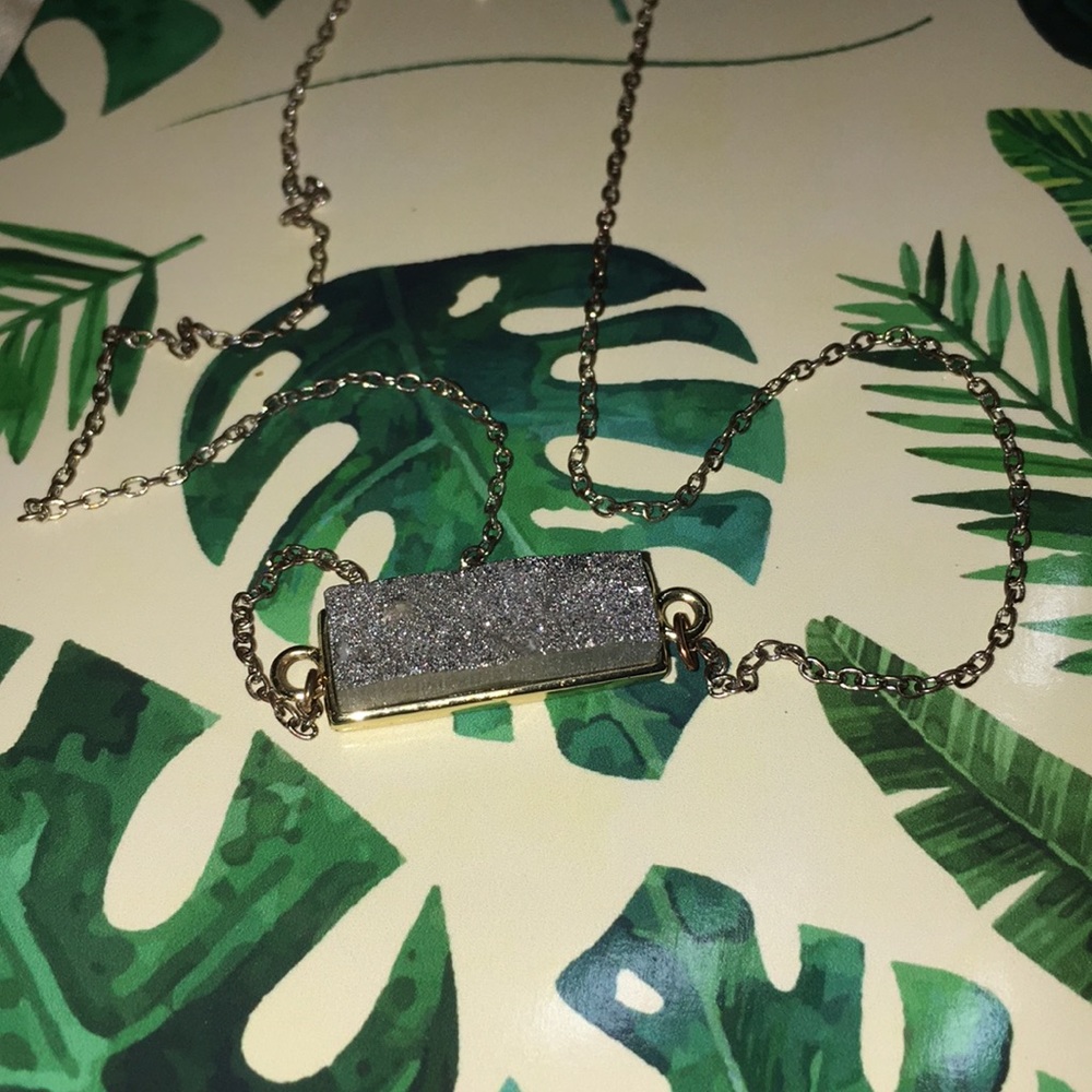 Crystal bar necklace